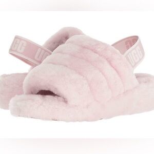 UGG Fluff Yeah Pink Slides Slippers